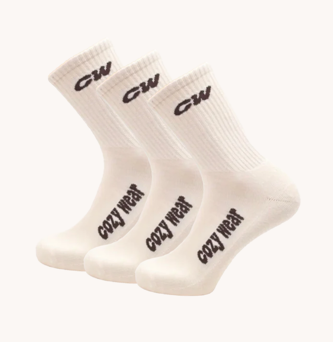 COZY WEAR 3 PACK SOCKS VANILLA CREAM